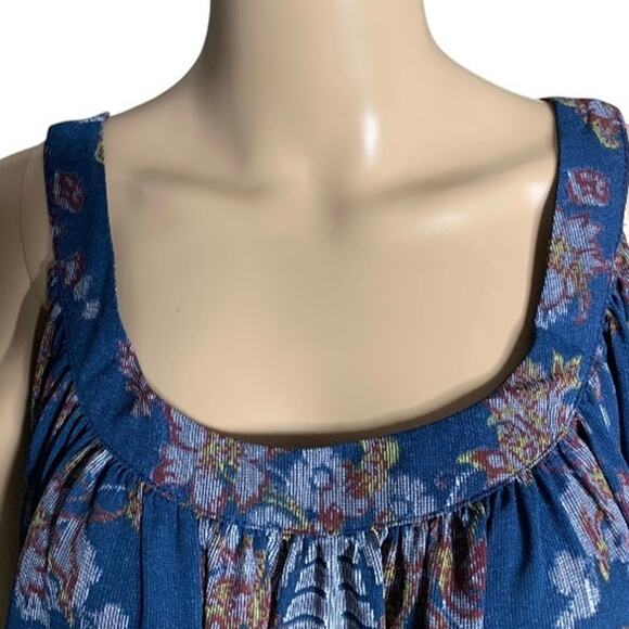 Knox Rose Women's XXL Top Cold Shoulder Floral Multicolor Print Elastic Cuff NEW - Picture 2 of 10